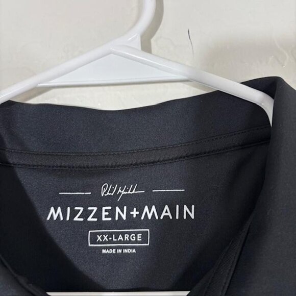 Mizzen Main Polo Shirt Mens 2XL Black Phil Mickelson Golf Performance Stretch - Picture 3 of 8